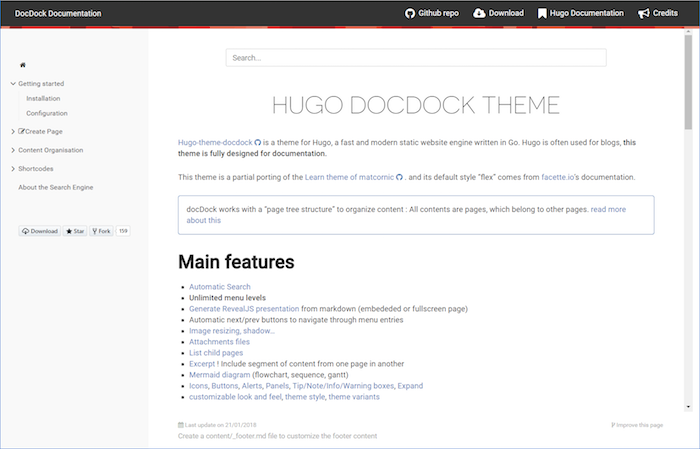 Hugo Docdock theme