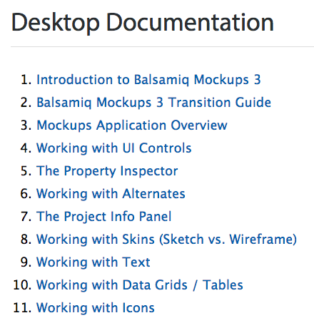 Previous Balsamiq Table of Contents